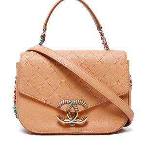 Chanel Cavier Grained Quilted Small Cuba Top Handle